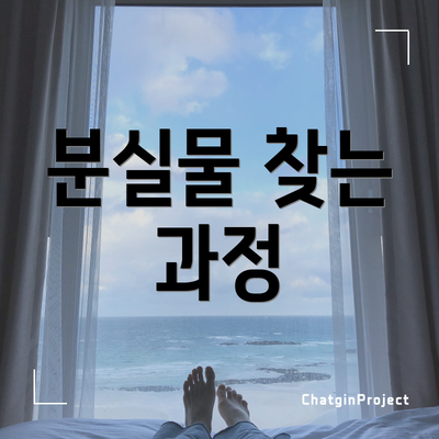 분실물 찾는 과정