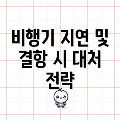 비행기 지연 및 결항 시 대처 전략