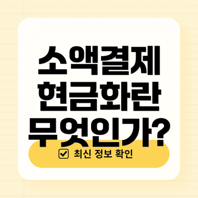 소액결제 현금화란 무엇인가?