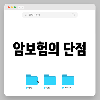 암보험의 단점