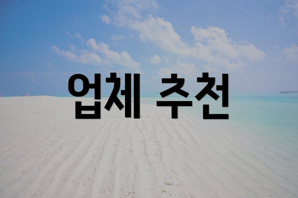 업체 추천