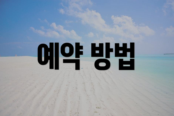 예약 방법