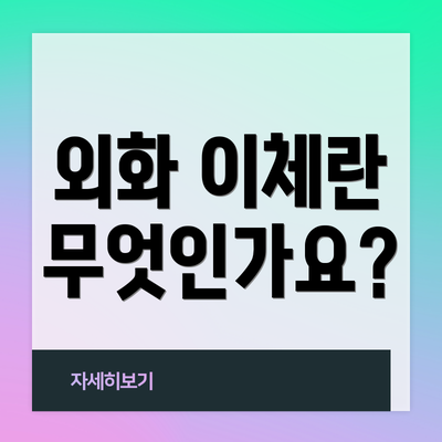 외화 이체란 무엇인가요?