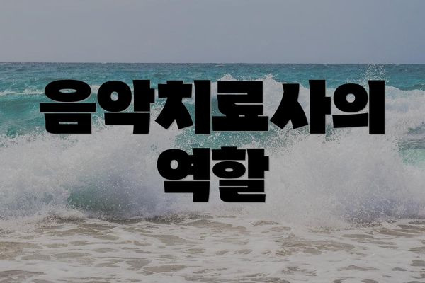 음악치료사의 역할