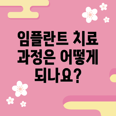 임플란트 치료 과정은 어떻게 되나요?