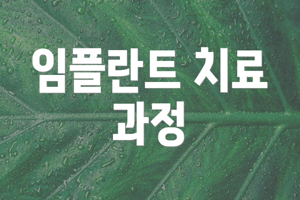 임플란트 치료 과정