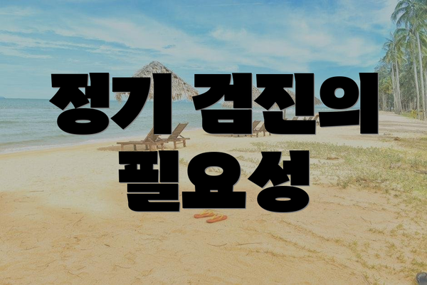 정기 검진의 필요성