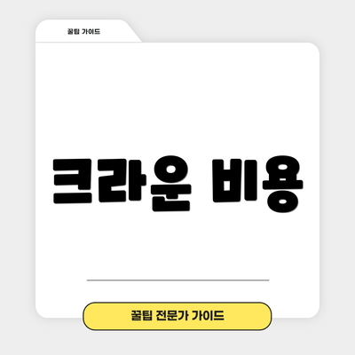 크라운 비용