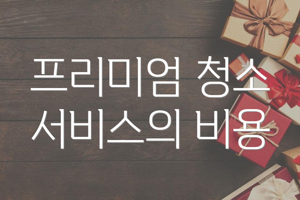 프리미엄 청소 서비스의 비용
