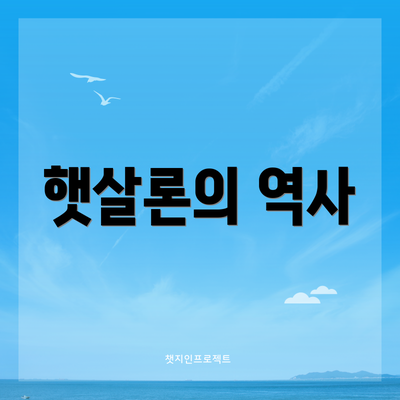 햇살론의 역사