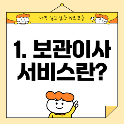 1. 보관이사 서비스란?